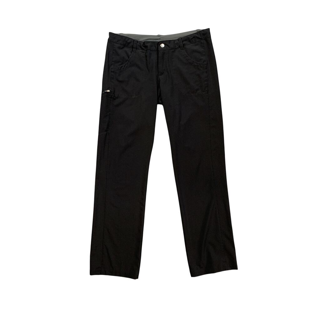 Patagonia Pants Womens 10 Black Straight Leg Happy Hike Outdoor Hiking Zip Fly